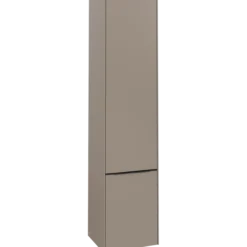 V&b subway 3.0 høyskap 40x171 venstre 2 dører taupe håndtak i volcano black