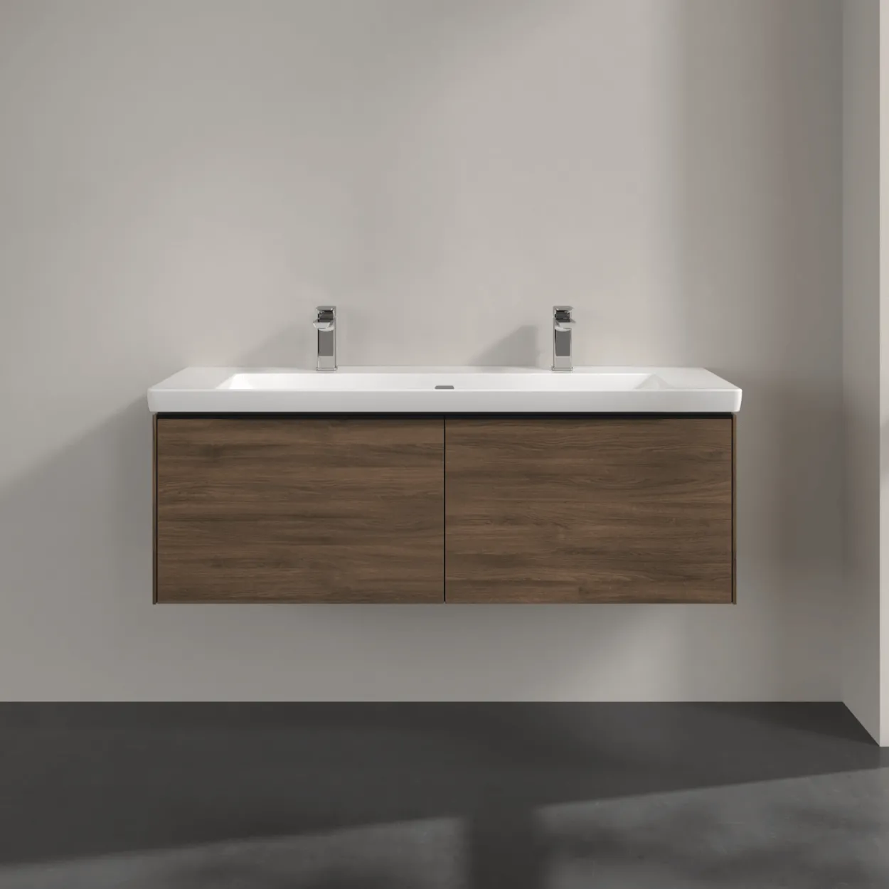 V&b subway 3.0 servantskap 127x42 arizona oak håndtak i volcano black