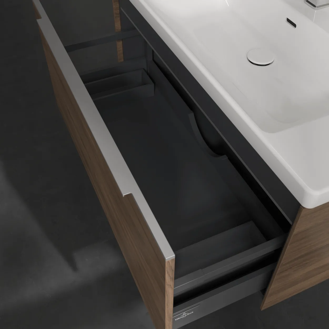 V&b subway 3.0 servantskap 97x42 arizona oak m/lys håndtak i krom