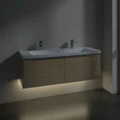 V&b subway 3.0 servantskap 127x42 arizona oak m/lys håndtak i krom
