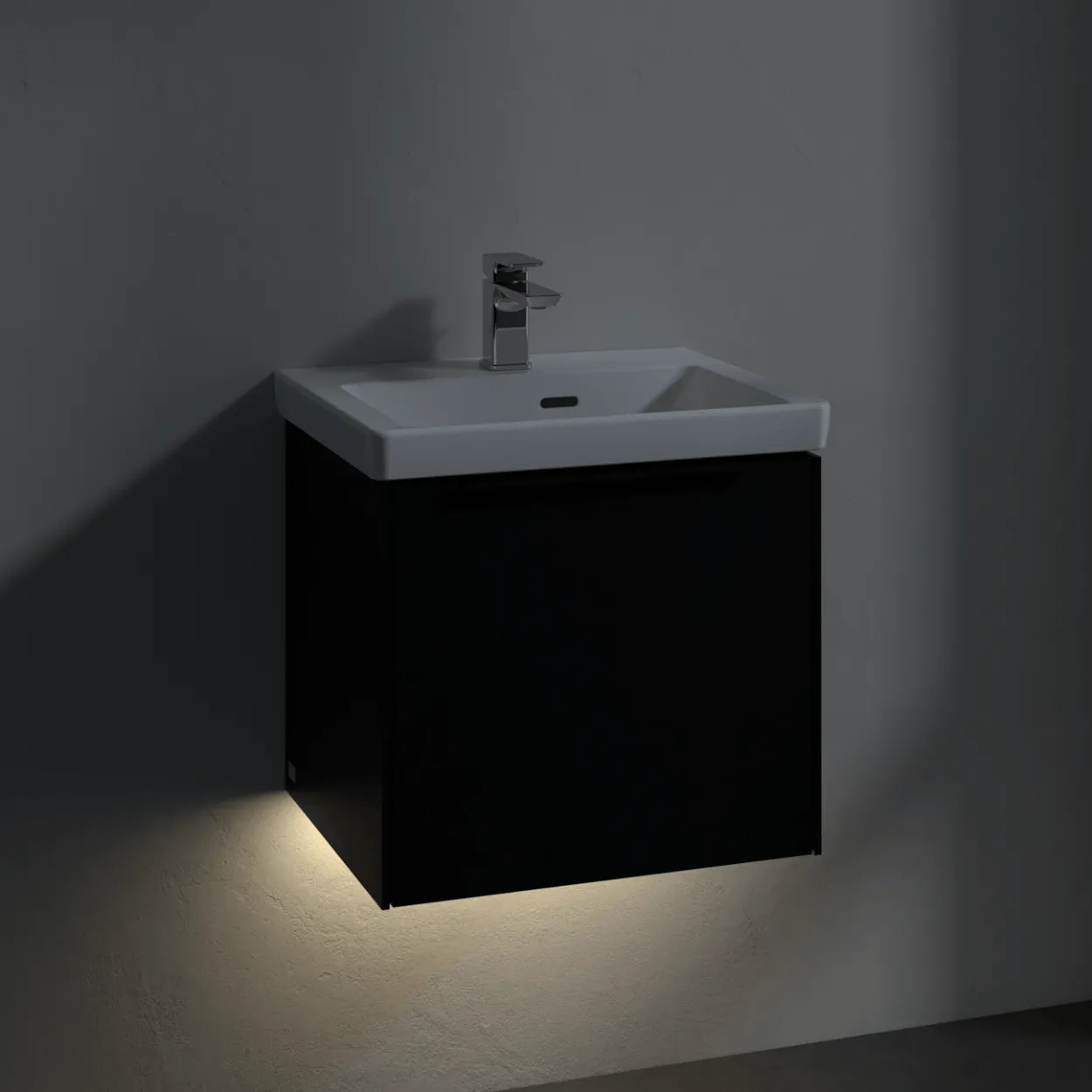 V&b subway 3.0 servantskap 47x42 arizona oak m/lys håndtak i volcano black