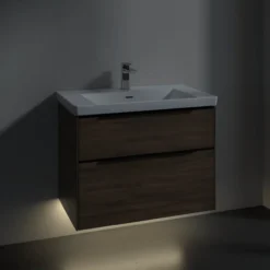 V&b subway 3.0 servantskap 77x57 arizona oak m/lys håndtak i volcano black