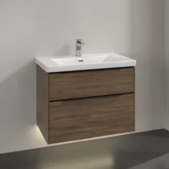 V&b subway 3.0 servantskap 77x57 arizona oak m/lys håndtak i volcano black