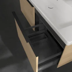 V&b subway 3.0 servantskap 127x42 arizona oak m/lys håndtak i volcano black