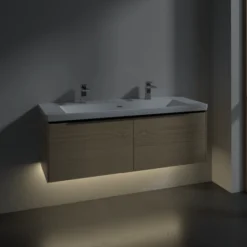 V&b subway 3.0 servantskap 127x42 arizona oak m/lys håndtak i volcano black