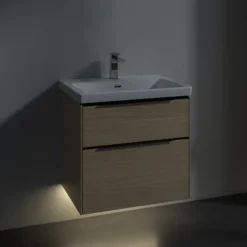 V&b subway 3.0 servantskap 62x57 arizona oak m/lys håndtak i volcano black