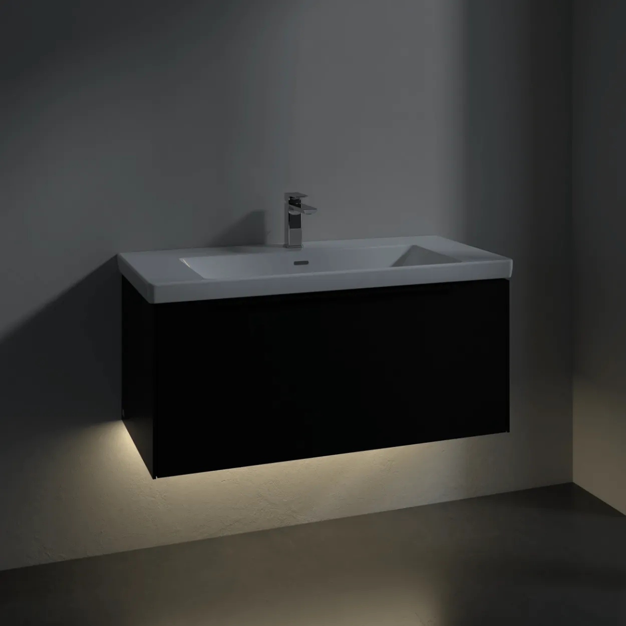 V&b subway 3.0 servantskap 97x42 arizona oak m/lys håndtak i volcano black