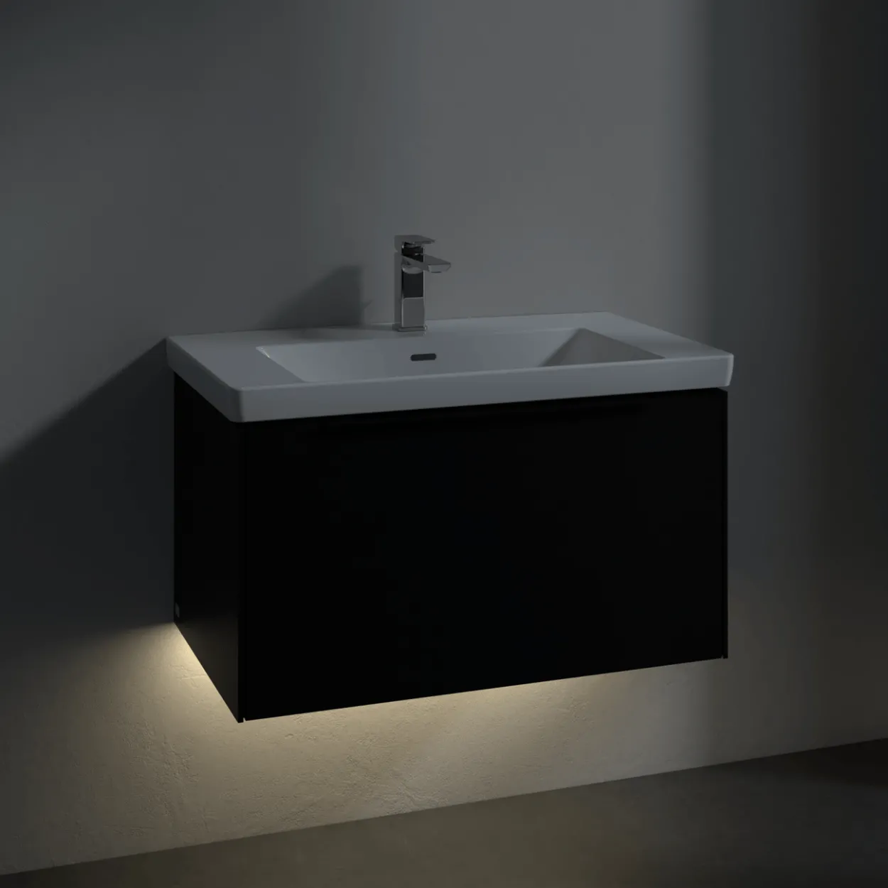 V&b subway 3.0 servantskap 77x42 arizona oak m/lys håndtak i volcano black
