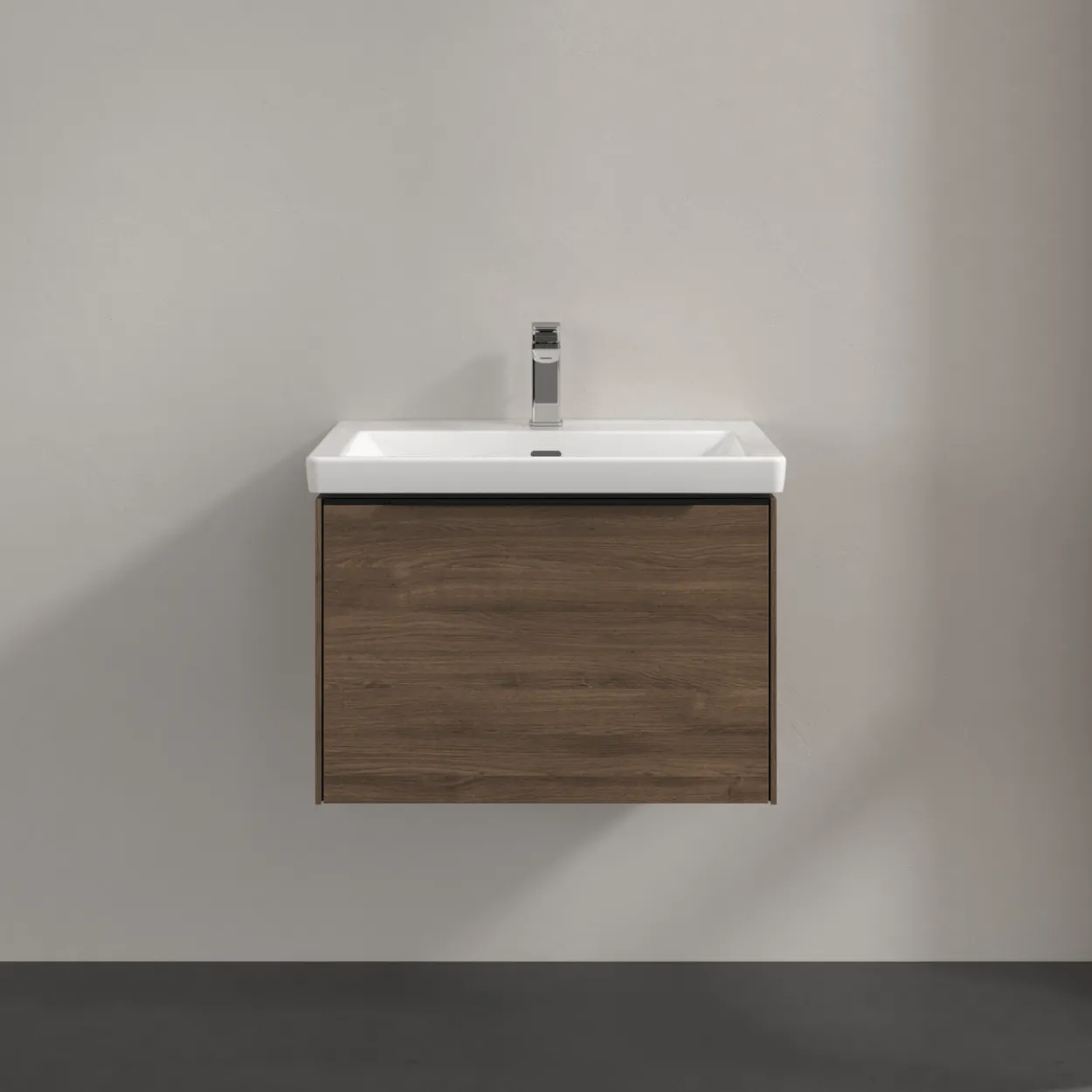 V&b subway 3.0 servantskap 66x42 arizona oak m/lys håndtak i volcano black