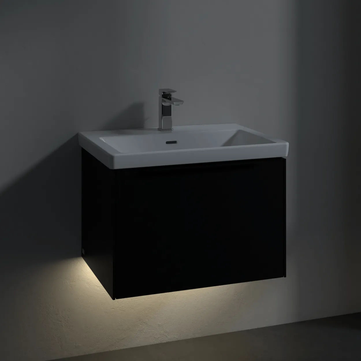 V&b subway 3.0 servantskap 66x42 arizona oak m/lys håndtak i volcano black