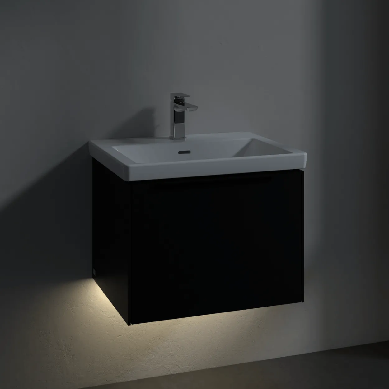 V&b subway 3.0 servantskap 57x42 arizona oak m/lys håndtak i volcano black