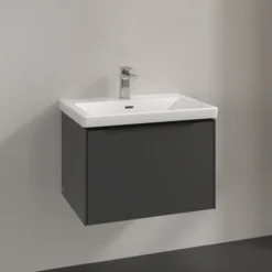 V&b subway 3.0 servantskap 66x42 black graphite håndtak i volcano