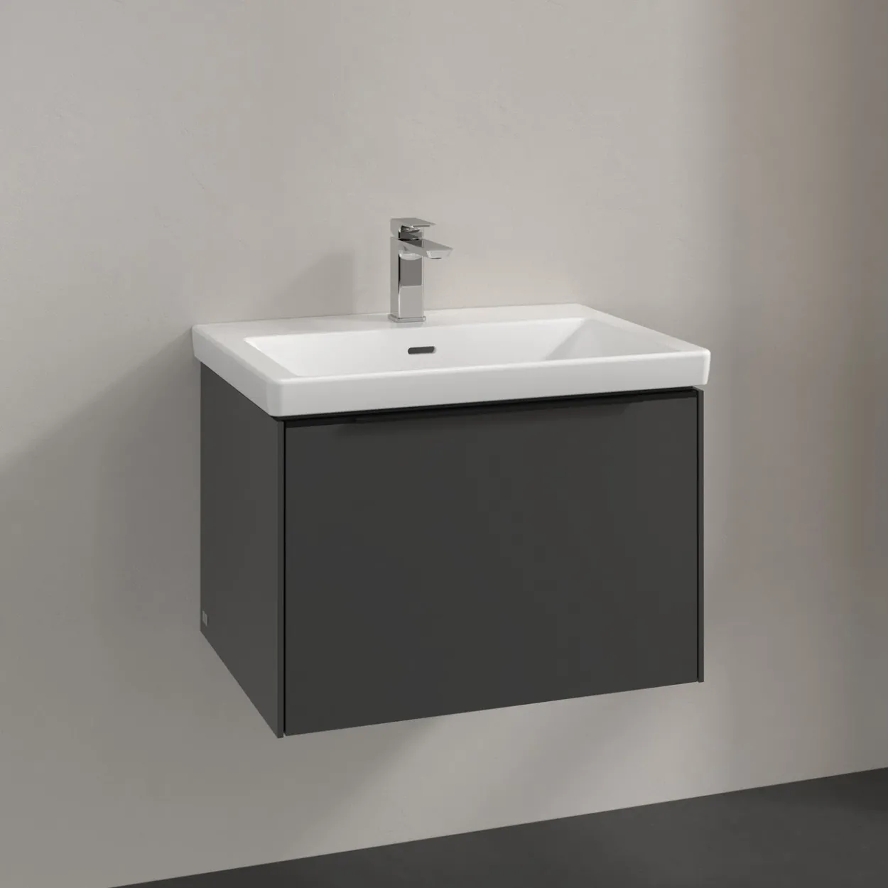 V&b subway 3.0 servantskap 66x42 black graphite håndtak i volcano