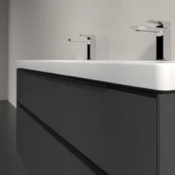 V&b subway 3.0 servantskap 127x57 black graphite håndtak i volcano