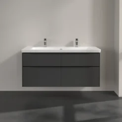 V&b subway 3.0 servantskap 127x57 black graphite håndtak i volcano