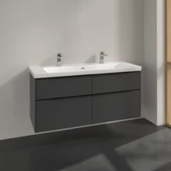 V&b subway 3.0 servantskap 127x57 black graphite håndtak i volcano