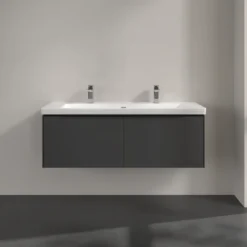 V&b subway 3.0 servantskap 127x42 black graphite håndtak i volcano