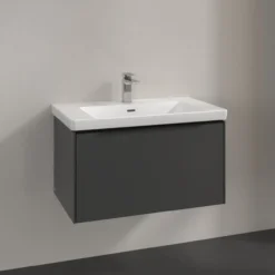 V&b subway 3.0 servantskap 77x42 black graphite håndtak i volcano