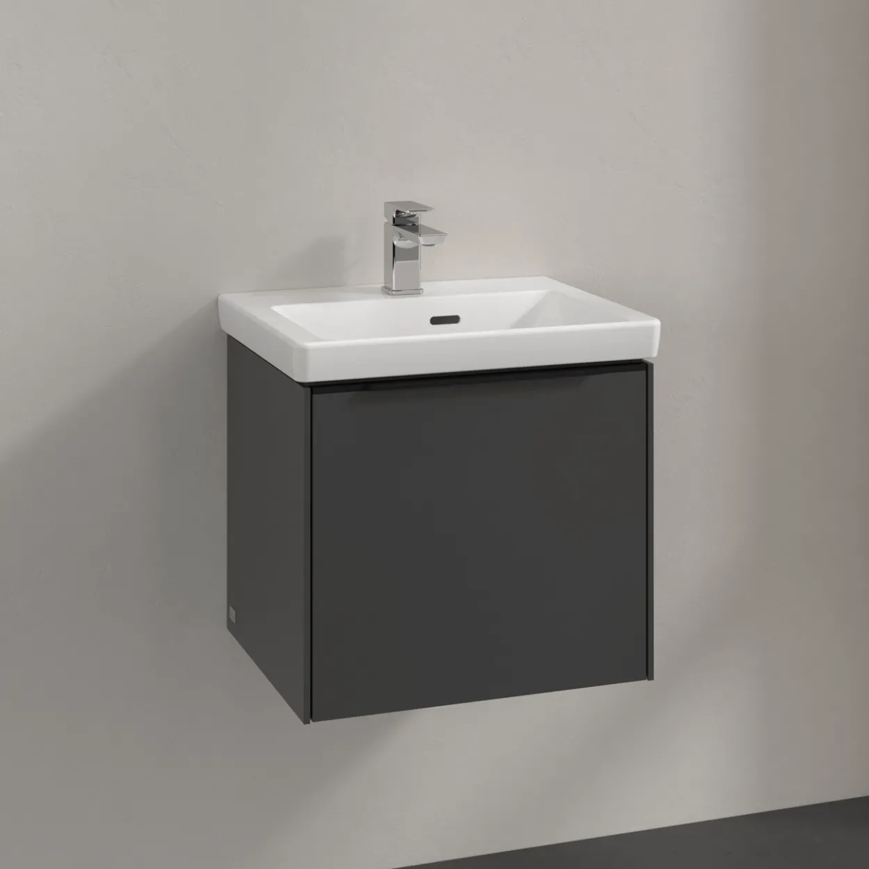 V&b subway 3.0 servantskap 47x42 black graphite håndtak i volcano