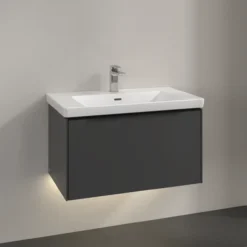 V&b subway 3.0 servantskap 77x42 black graphite m/lys håndtak i volcano