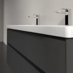 V&b subway 3.0 servantskap 127x57 black graphite m/lys håndtak i volcano