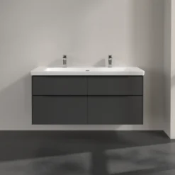 V&b subway 3.0 servantskap 127x57 black graphite m/lys håndtak i volcano