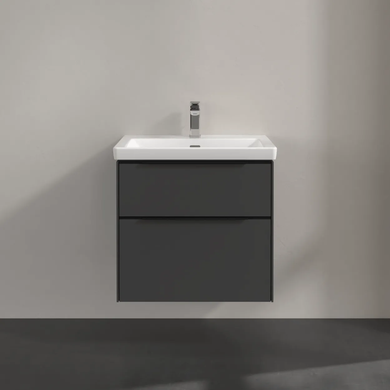 V&b subway 3.0 servantskap 62x57 black graphite m/lys håndtak i volcano