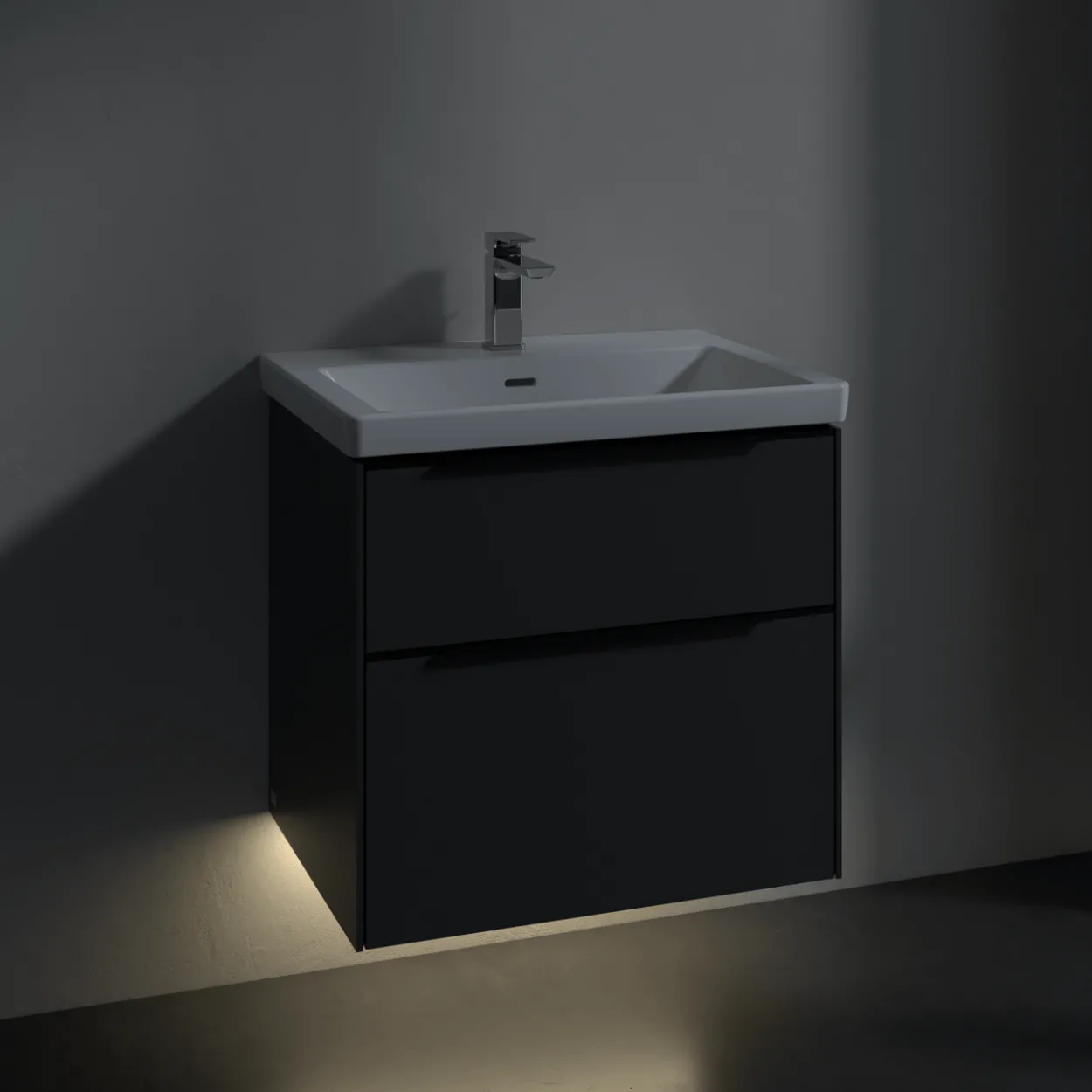 V&b subway 3.0 servantskap 62x57 black graphite m/lys håndtak i volcano
