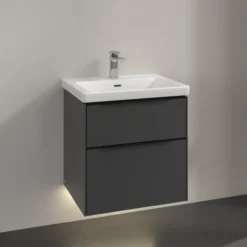 V&b subway 3.0 servantskap 57x47 black graphite m/lys håndtak i volcano