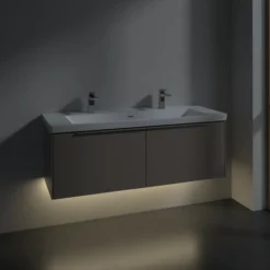 V&b subway 3.0 servantskap 127x42 black graphite m/lys håndtak i volcano