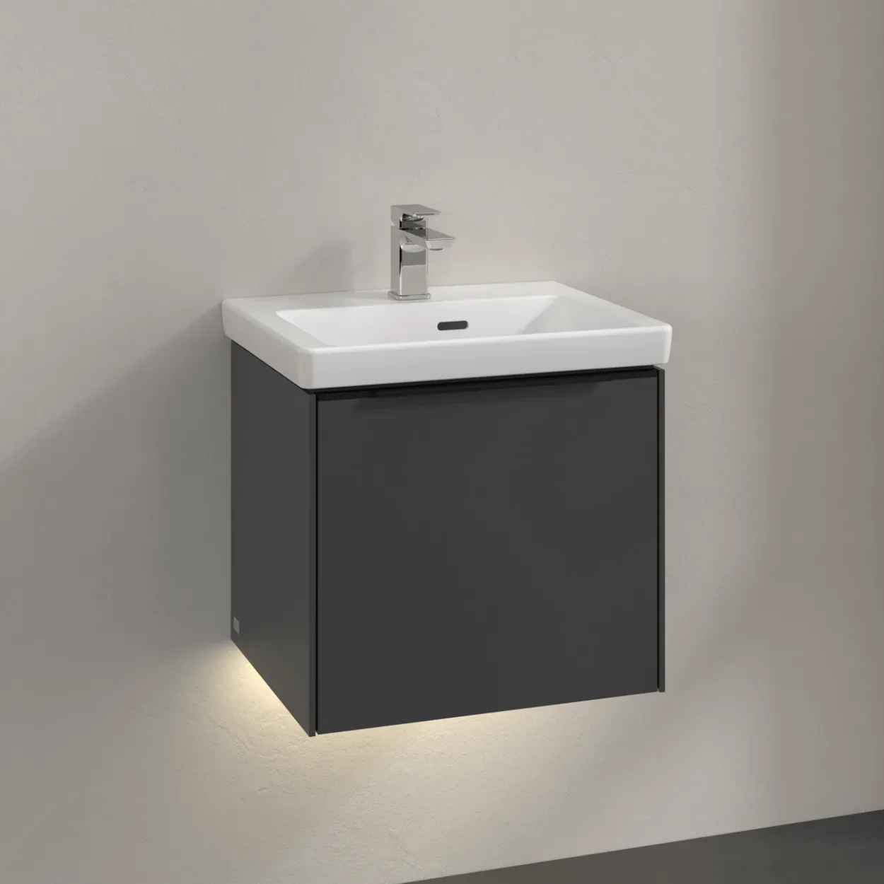 V&b subway 3.0 servantskap 47x42 black graphite m/lys håndtak i volcano