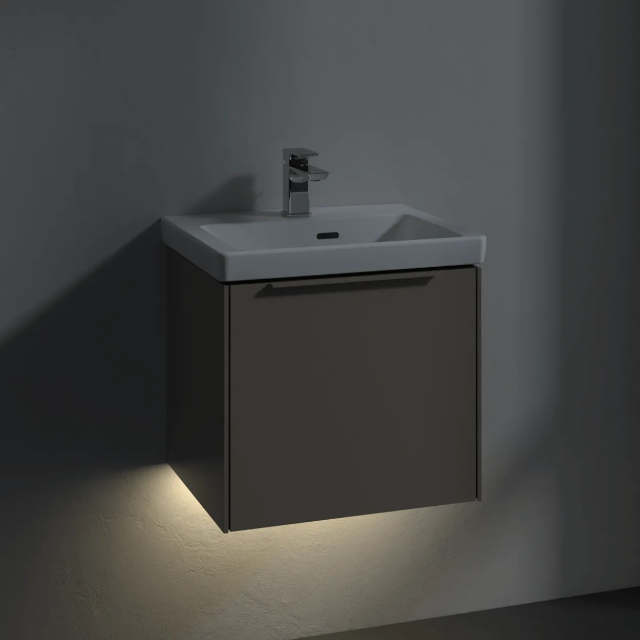 V&b subway 3.0 servantskap 47x42 black graphite m/lys håndtak i volcano