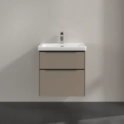 V&b subway 3.0 servantskap 57x47 black taupe m/lys håndtak i volcano
