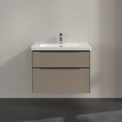 V&b subway 3.0 servantskap 77x57 black taupe m/lys håndtak i volcano