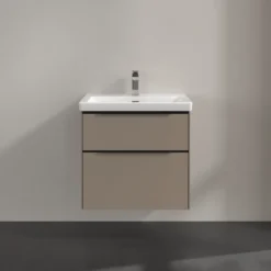 V&b subway 3.0 servantskap 62x57 black taupe m/lys håndtak i volcano