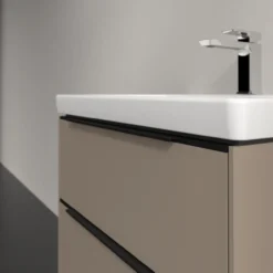 V&b subway 3.0 servantskap 62x57 black taupe m/lys håndtak i volcano
