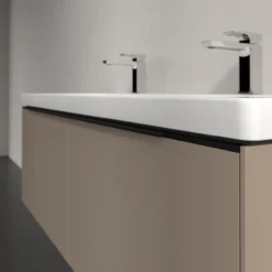 V&b subway 3.0 servantskap 127x42 black taupe m/lys håndtak i volcano