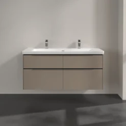 V&b subway 3.0 servantskap 127x57 black taupe m/lys håndtak i volcano