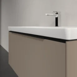 V&b subway 3.0 servantskap 97x42 black taupe m/lys håndtak i volcano
