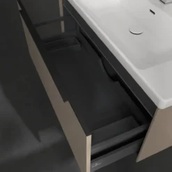 V&b subway 3.0 servantskap 97x42 black taupe m/lys håndtak i volcano