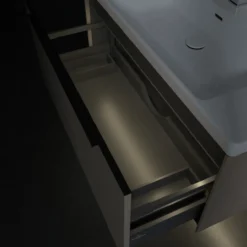 V&b subway 3.0 servantskap 97x42 black taupe m/lys håndtak i volcano