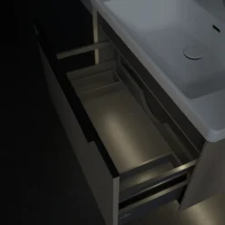 V&b subway 3.0 servantskap 77x42 black taupe m/lys håndtak i volcano