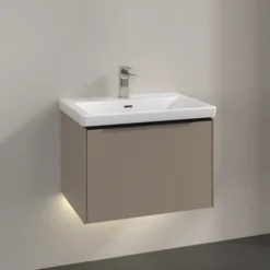 V&b subway 3.0 servantskap 66x42 black taupe m/lys håndtak i volcano