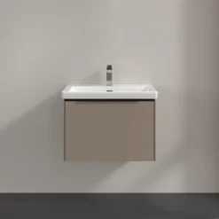 V&b subway 3.0 servantskap 66x42 black taupe m/lys håndtak i volcano