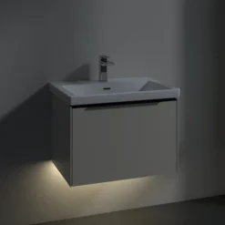 V&b subway 3.0 servantskap 66x42 black taupe m/lys håndtak i volcano