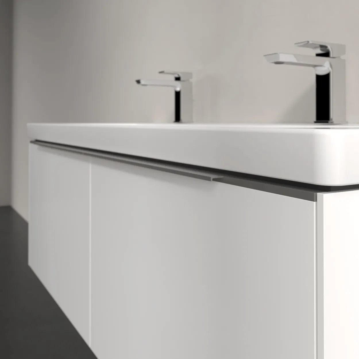 V&b subway 3.0 servantskap 127x42 brilliant white håndtak i krom