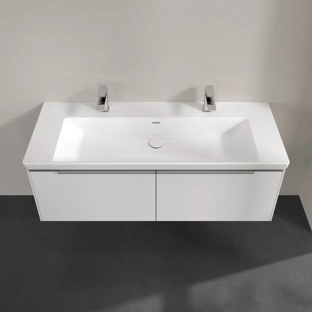 V&b subway 3.0 servantskap 127x42 brilliant white håndtak i krom