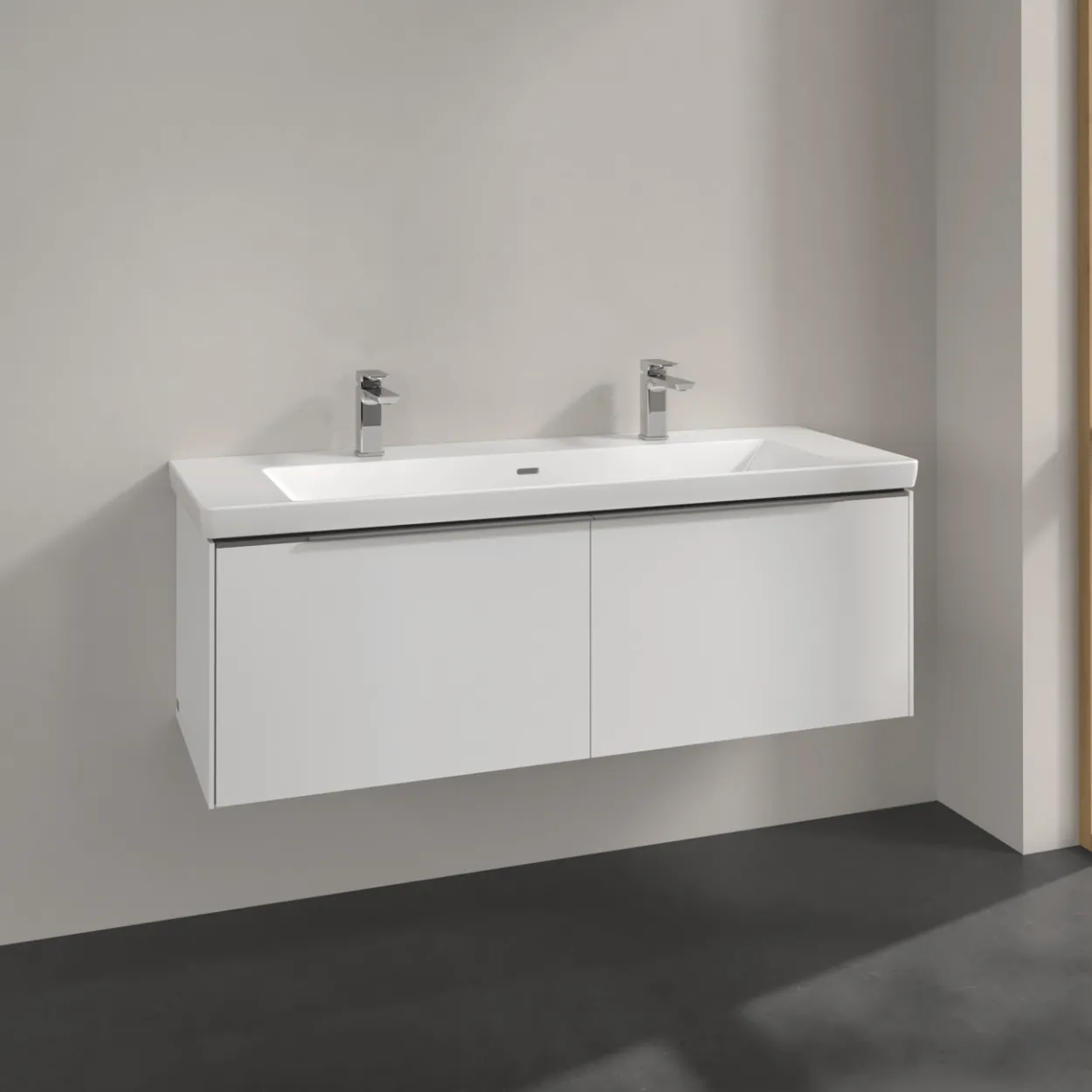 V&b subway 3.0 servantskap 127x42 brilliant white håndtak i krom