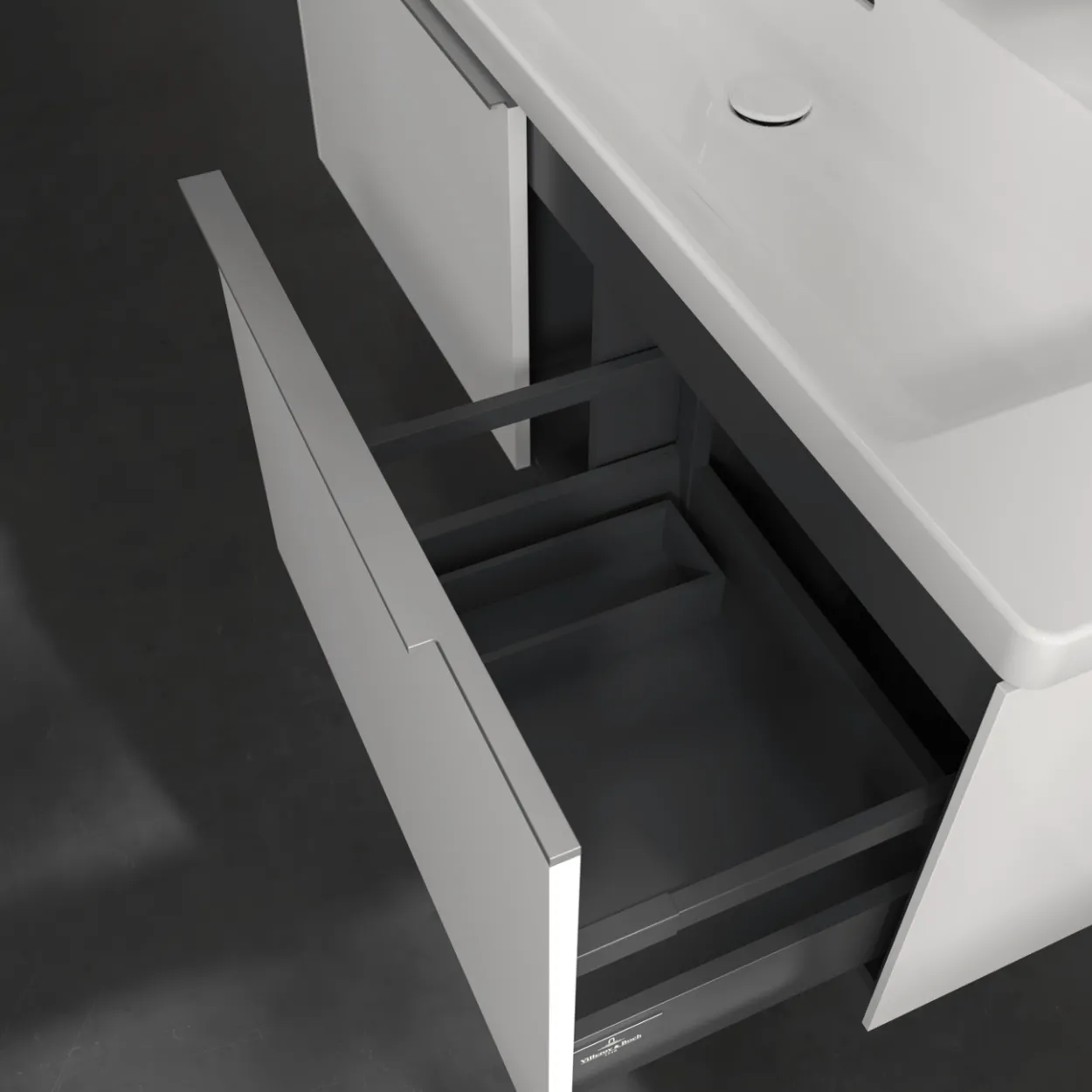 V&b subway 3.0 servantskap 127x42 brilliant white håndtak i krom