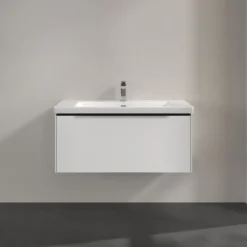 V&b subway 3.0 servantskap 97x42 brilliant white håndtak i volcano black